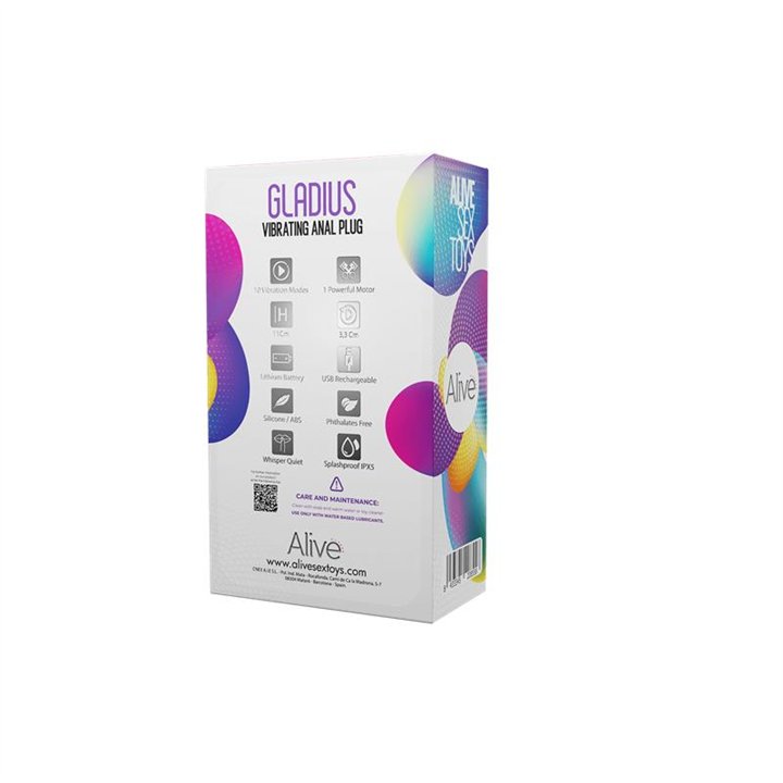 Gladius Butt Plug with Vibration - A-20855 - Teknashop Ltd