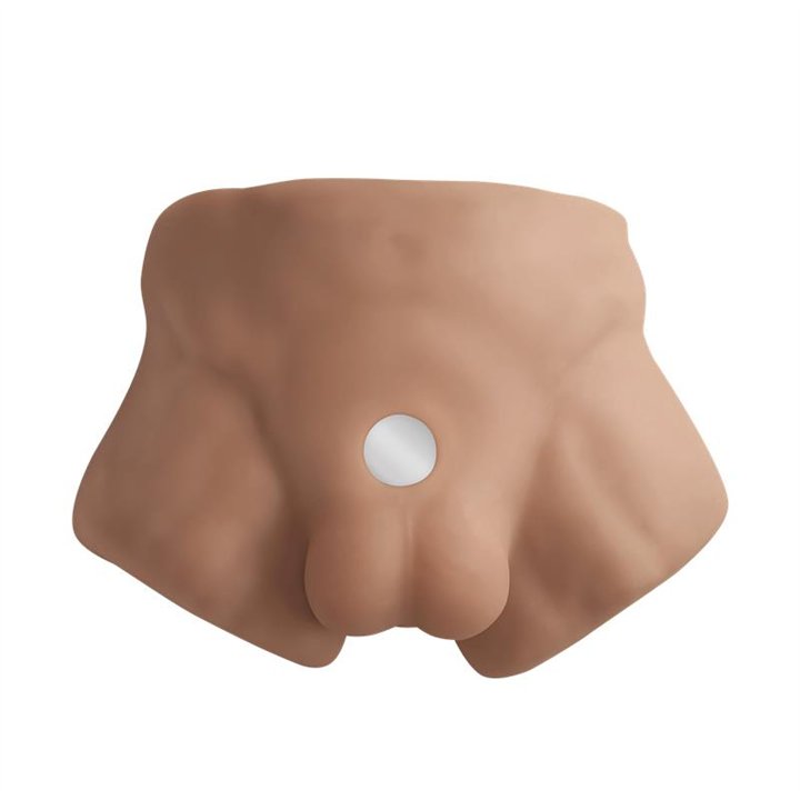 Apollo S Half Torso Liquid Silicone Caramel 7 - SD-270265 - Teknashop Ltd