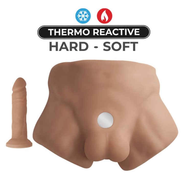 Apollo S Half Torso Liquid Silicone Caramel 7 - SD-270265 - Teknashop Ltd