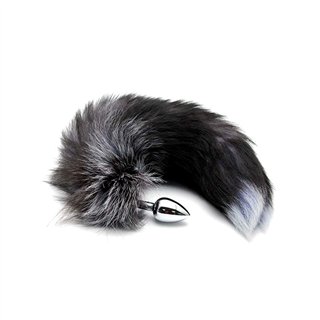 Black And White Fox Tail Plug S - A-70433 - Teknashop Ltd