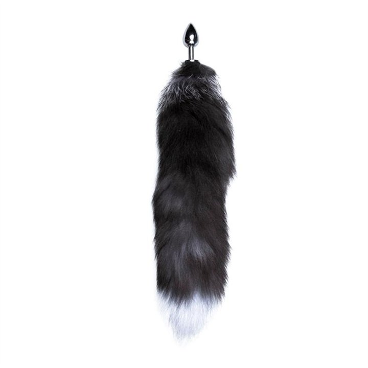 Black And White Fox Tail Plug S - A-70433 - Teknashop Ltd