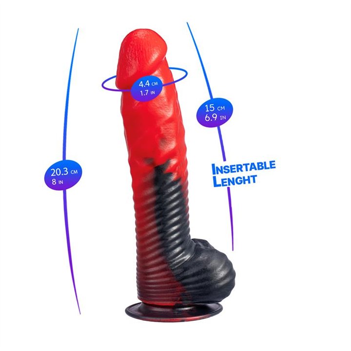 Liquid Silicone Devil Red Dildo 8 - SD-240947 - Teknashop Ltd