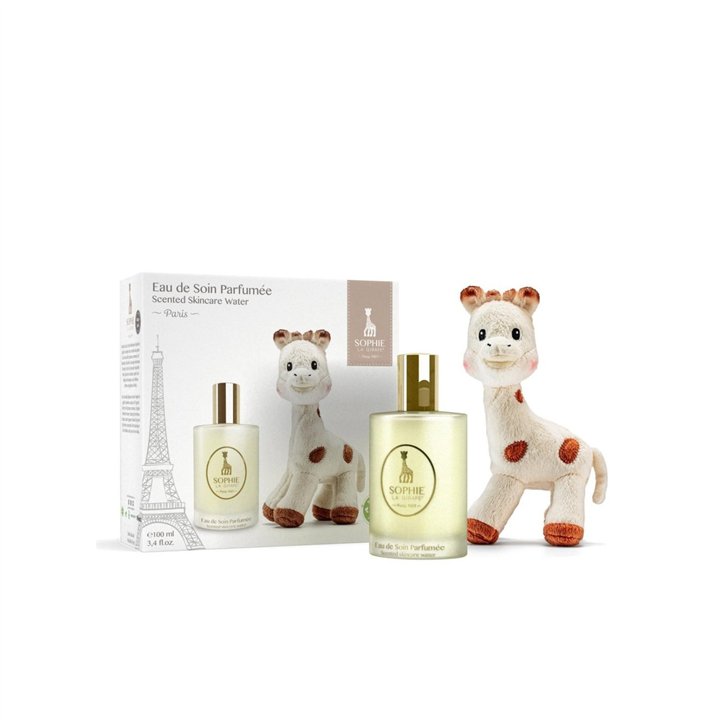 Gift Box Set Sophie la Girafe: Paris, Eau De Parfum, For Girls, 100 ml + Sophie La Girafe Collectible Plush - Teknashop Ltd