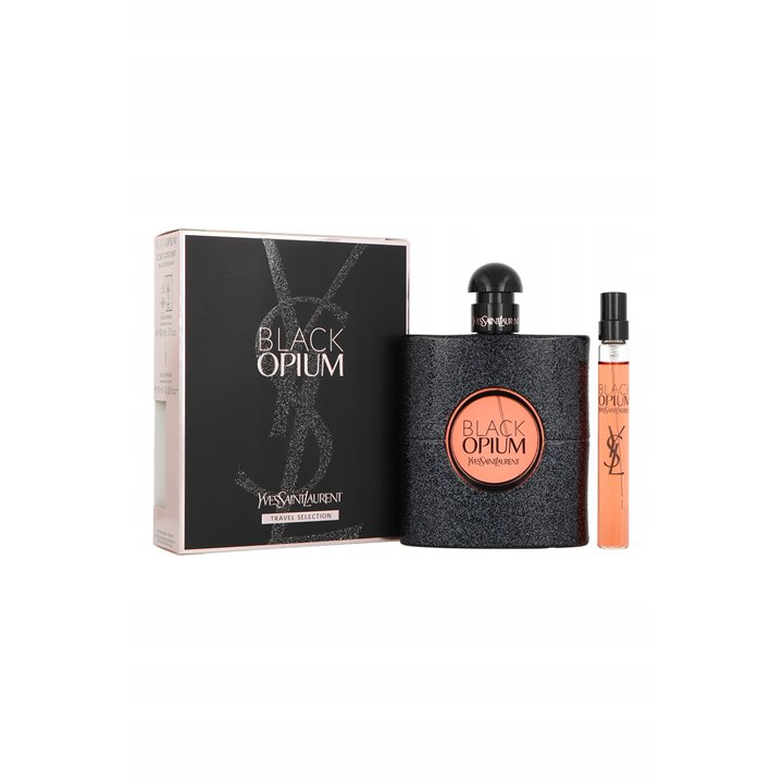 Set Yves Saint Laurent: Black Opium, Eau De Parfum, For Women, 90 ml + Black Opium, Eau De Parfum, For Women, 10 ml - Teknashop 