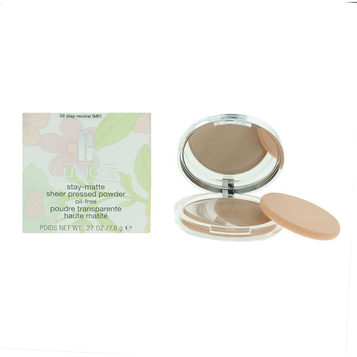 Clinique, Stay-Matte, Matte, Compact Powder, 02, Stay Neutral, 7.6 g - Teknashop Ltd