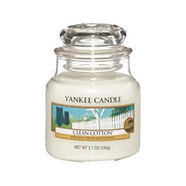 Yankee Candle, Clean Cotton, Scented Candle, 104 g - Teknashop Ltd