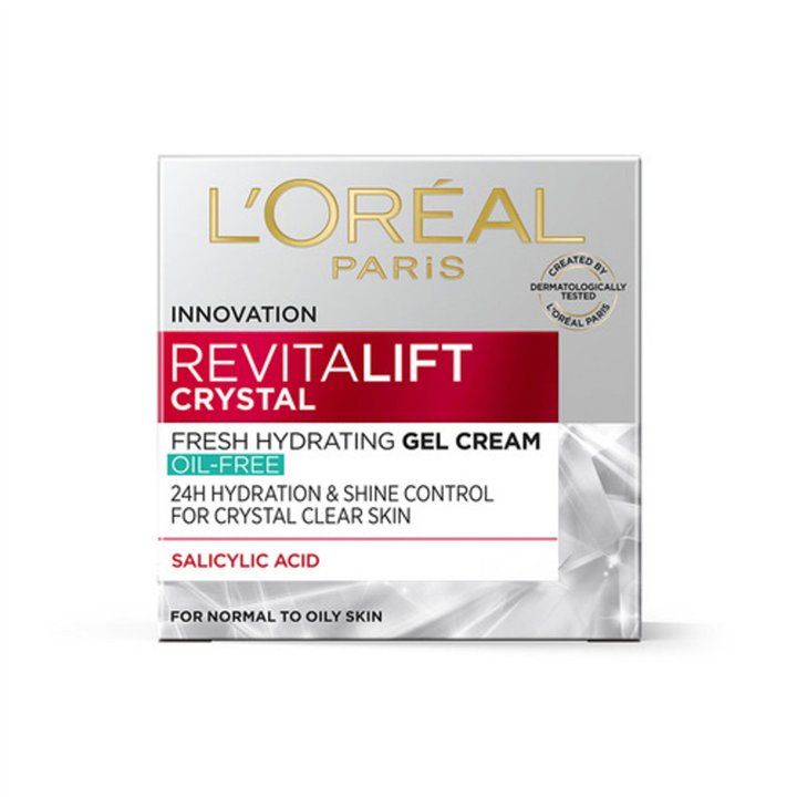 L'Oreal Paris, Revitalift Crystal, Hydrating, Gel Cream, For Face & Neck, 50 ml - Teknashop Ltd