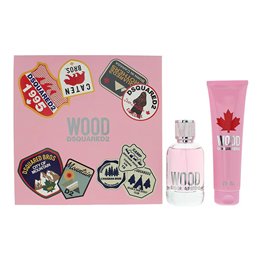 Set Dsquared 2: Wood, Eau De Toilette, For Women, 100 ml + Wood, Hydrating, Body Lotion, Body, 150 ml - Teknashop Ltd