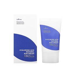 Isntree, Hyaluronic Acid Natural Sun, Hydrating, Soothing & Protecting, Before Sun Exposure, Cream, For Face, SPF 50+, 50 ml - T