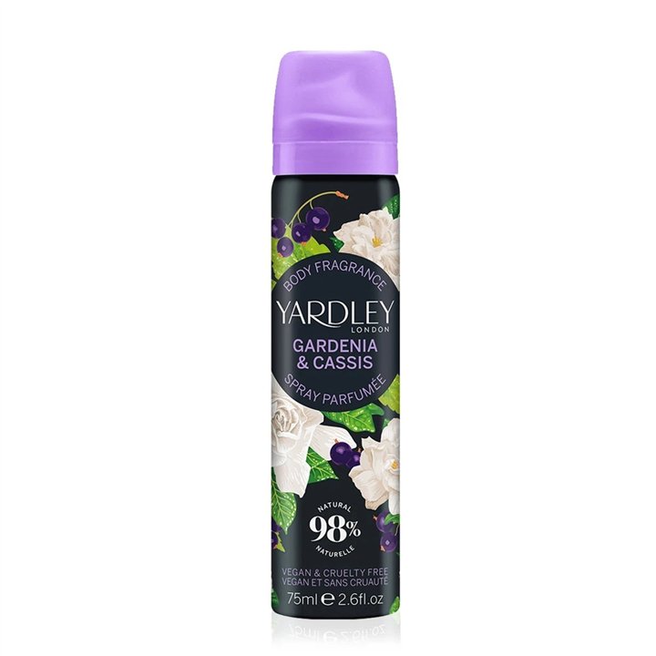 Yardley, Gardenia & Cassis, Body Spray, 75 ml - Teknashop Ltd