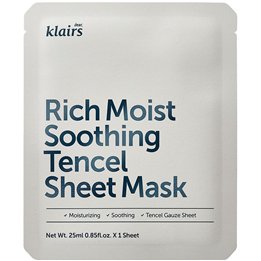 Dear Klairs, Rich Moist Soothing Tencel, Moisturizing, Sheet Mask, For Face, 25 ml - Teknashop Ltd