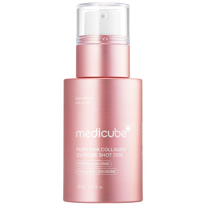 Medicube, PDRN Pink Collagen Exosome Shot 7500, Anti-Aging & Regenerating, Day & Night, Serum, For Face, 30 ml - Teknashop Ltd