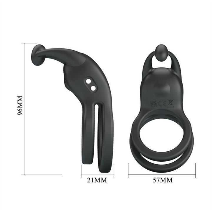 Goodwin Vibrating Double Cock Ring - BI-210222 - Teknashop Ltd