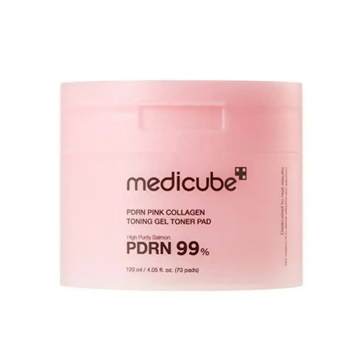 Medicube, PDRN Pink Collagen Toning Gel, Anti-Aging & Firming, Cleansing Pads, 70 pcs - Teknashop Ltd