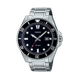 CASIO COLLECTION Mod. DIVER DATE 200M - BLACK - WW.MDV-107D-1A1VEF - Teknashop Ltd