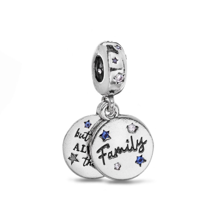 PANDORA JEWELRY Mod. FAMILY LOVE DOUBLE DANGLE CHARM - WW.792987C01 - Teknashop Ltd
