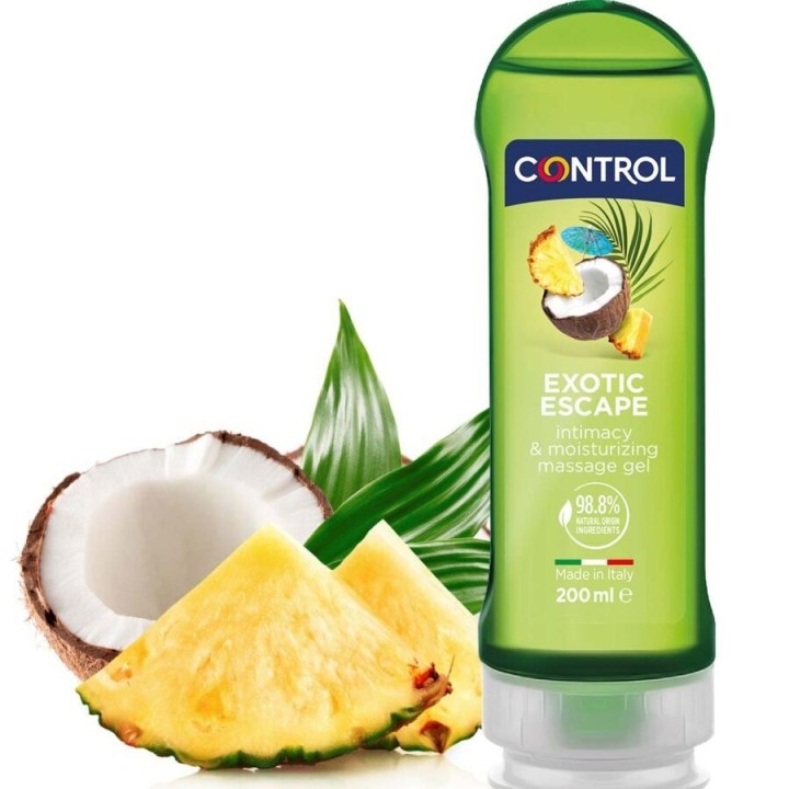 CONTROL - 2 EN 1 MASSAGE & PLEASURE EXOTIC 200 ML - D-216115 - Teknashop Ltd