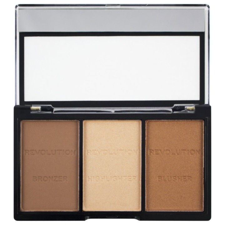 Makeup Revolution, Ultra Sculpt & Contour, Contouring Palette, C04 Ultra Light/Medium, 3 Shades, 11 g - Teknashop Ltd