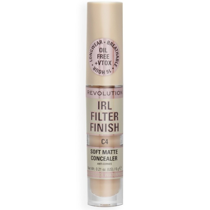 Makeup Revolution, IRL Filter Finish, Cover Dark Spots, Cream Concealer, C4, 6 g - Teknashop Ltd