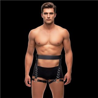 Didier Leg and Waist Bondage Harness Adjustable - IB-208 - Teknashop Ltd