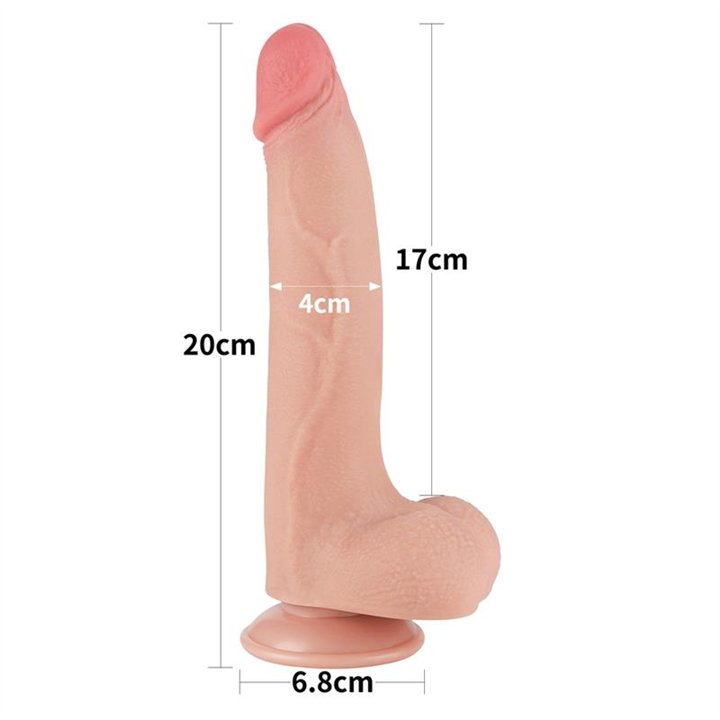 Sliding Skin Dual Layer Dildo 8.5 - LO-LV317208 - Teknashop Ltd