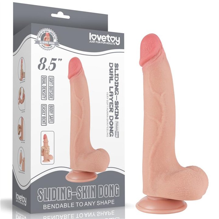 Sliding Skin Dual Layer Dildo 8.5 - LO-LV317208 - Teknashop Ltd