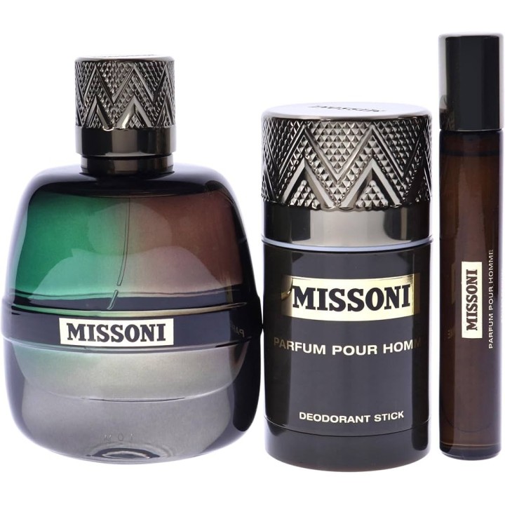 Set Missoni: Pour Homme, Eau De Parfum, For Men, 100 ml + Pour Homme, Eau De Parfum, For Men, 10 ml + Pour Homme, Deodorant Stic