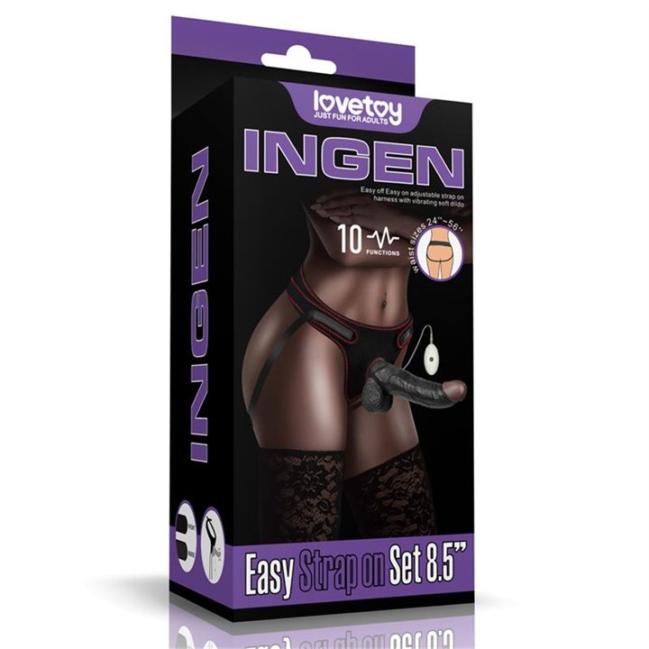 Adjustable Strap on with Dildo 8.5 10 Functions - LO-LV715128 - Teknashop Ltd