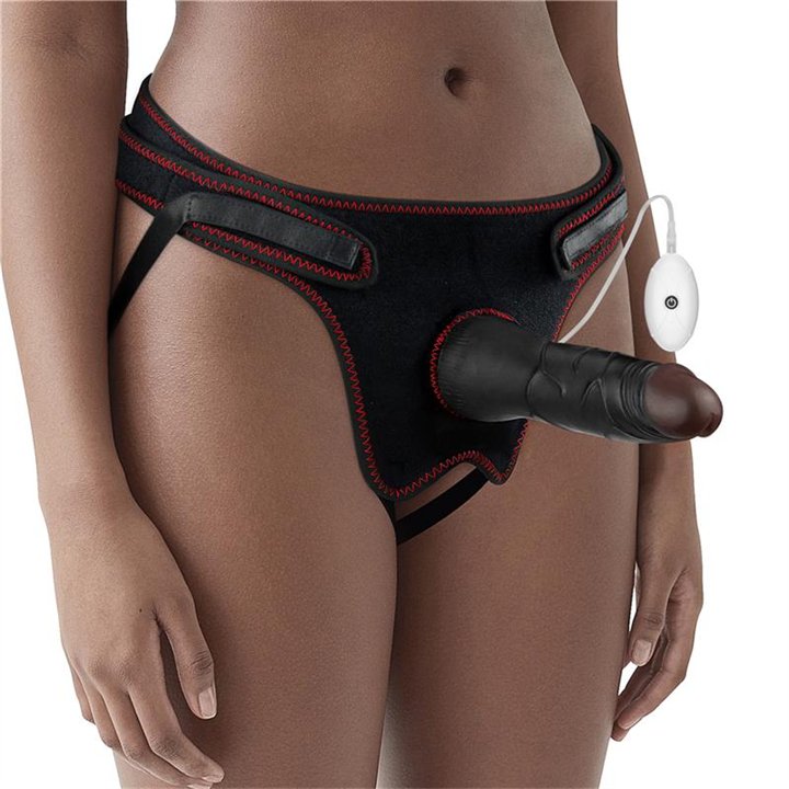 Adjustable Strap on with Dildo 10 Vibrations 7.5 - LO-LV715126 - Teknashop Ltd