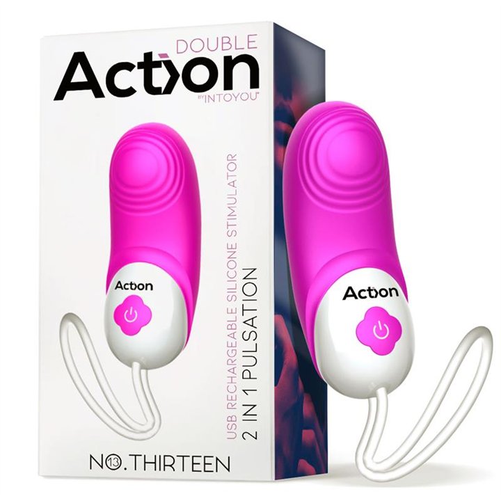No. Thirteen Stimulator 2 in 1 Vibration and Pulsation - AC-229 - Teknashop Ltd