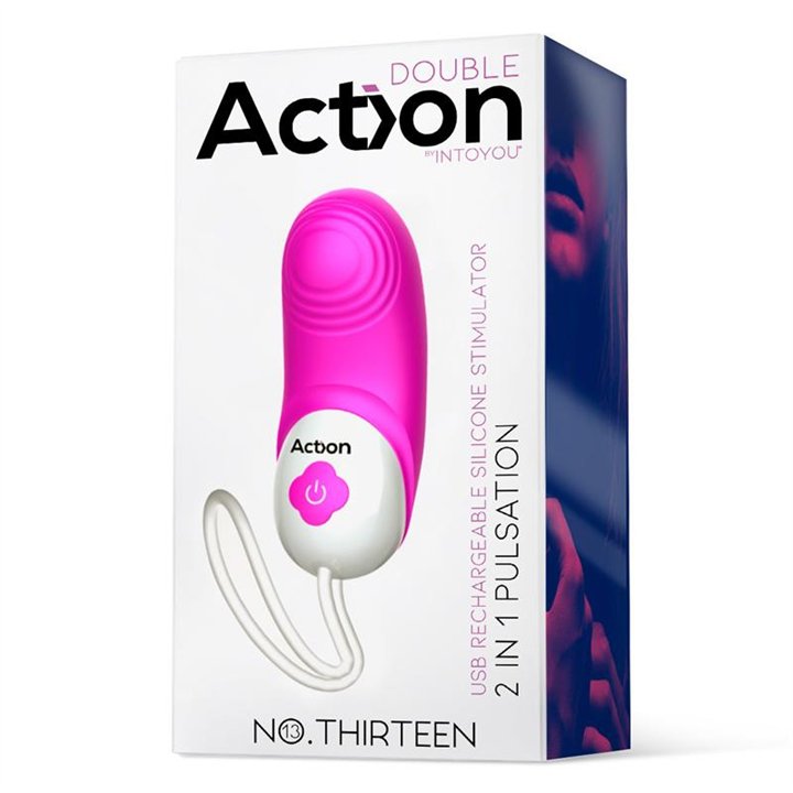 No. Thirteen Stimulator 2 in 1 Vibration and Pulsation - AC-229 - Teknashop Ltd