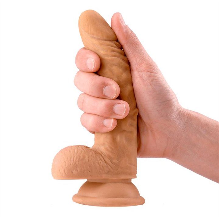 Sam Realistic Dildo with Testicles 7.1 Flesh - MX-713 - Teknashop Ltd