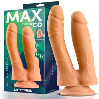 Twin Double Realistic Dildo 7.1 Flesh - MX-714 - Teknashop Ltd