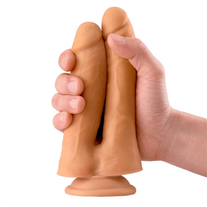 Twin Double Realistic Dildo 7.1 Flesh - MX-714 - Teknashop Ltd