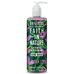 Faith In Nature, Lavender & Geranium, Cleansing & Nourishing, Hand Gel, 400 ml - Teknashop Ltd