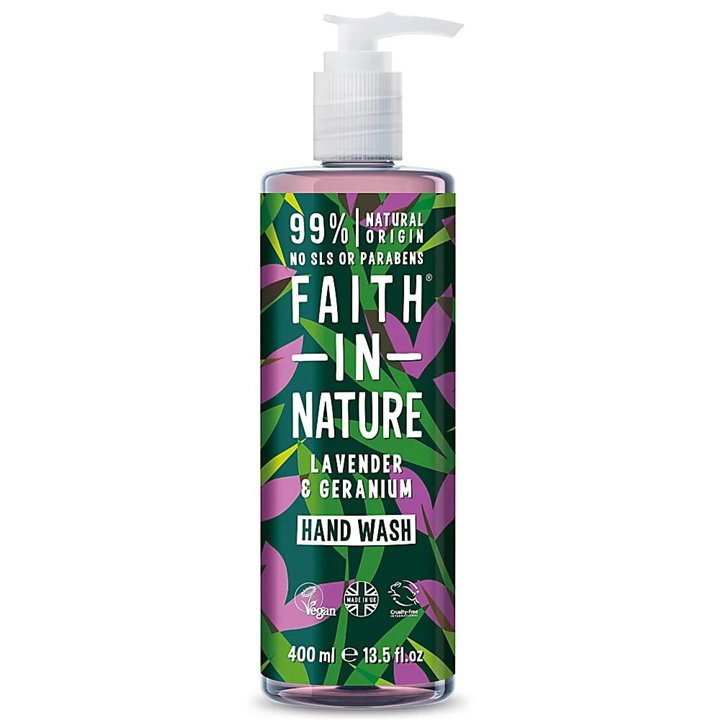 Faith In Nature, Lavender & Geranium, Cleansing & Nourishing, Hand Gel, 400 ml - Teknashop Ltd