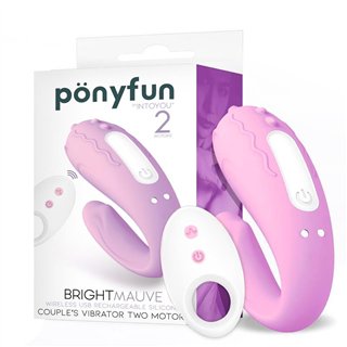 Brightmauve Couples Vibrator Two Motors Remote Control USB Silicone - A-036 - Teknashop Ltd