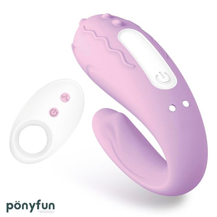 Brightmauve Couples Vibrator Two Motors Remote Control USB Silicone - A-036 - Teknashop Ltd