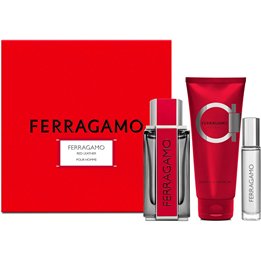 Set Salvatore Ferragamo: Red Leather, Eau De Parfum, For Men, 100 ml + Red Leather, Eau De Parfum, For Men, 10 ml + Red Leather,
