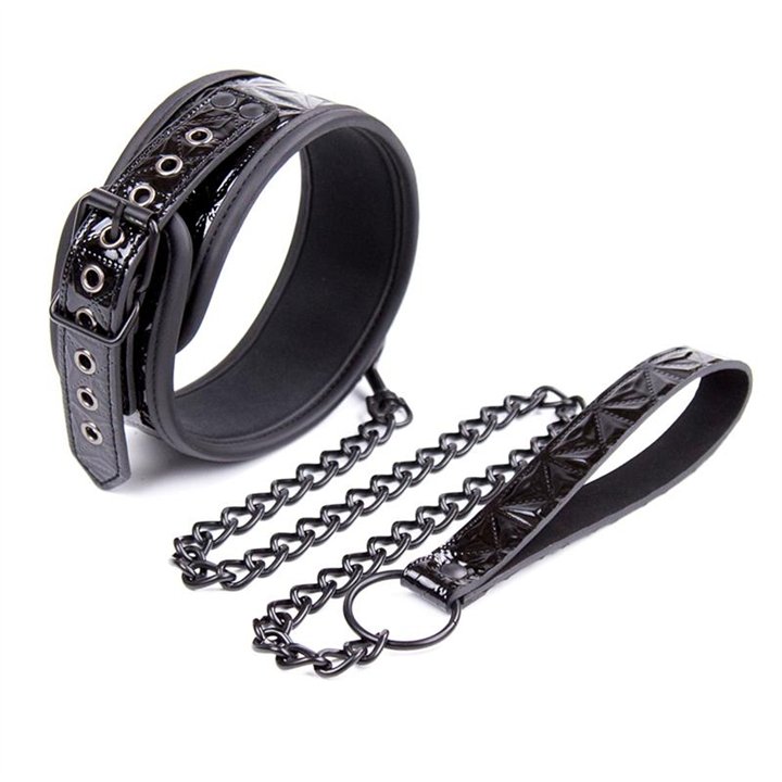 Collar with Leash Sapphire Vegan Leather - BD-649 - Teknashop Ltd