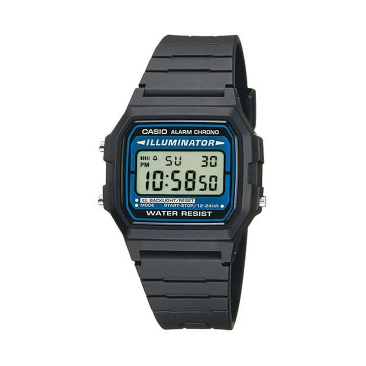 CASIO VINTAGE Mod. F-105 BIO RESIN STRAP - BLACK - WW.F-105W-1AWYEF - Teknashop Ltd