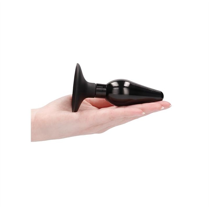 Butt Plug Set Pointed Large Suction Cup Black - OU354BLK - Teknashop Ltd