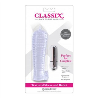 Dua Textured Sleeve and Mini Bullet Clear - PD-1990-20 - Teknashop Ltd