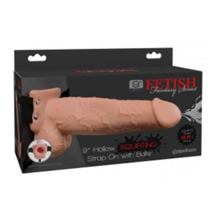 Elastic Strap-On with 9 Hollow Dildo Squirting Function Flesh - PD-3398-21 - Teknashop Ltd