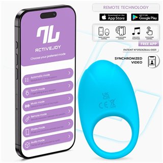 Ringo Vibrating Ring with App Unibody Blue - IN-553 - Teknashop Ltd