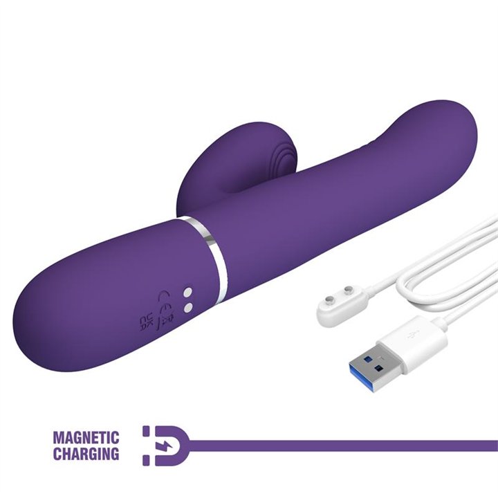 Mariana Vibrator 4 in 1 Silicone Purple - BW-500034-2 - Teknashop Ltd