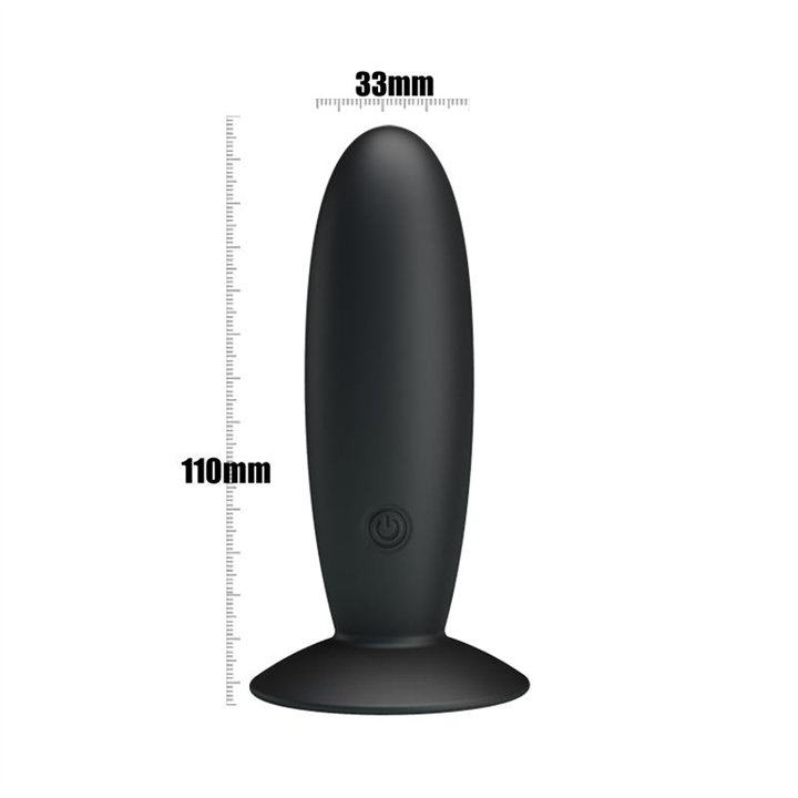 Pretty Love Vibrating Butt Plug Anal Black - BI-040045 - Teknashop Ltd