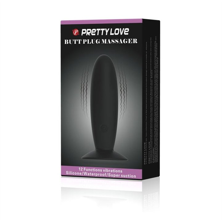 Pretty Love Vibrating Butt Plug Anal Black - BI-040045 - Teknashop Ltd