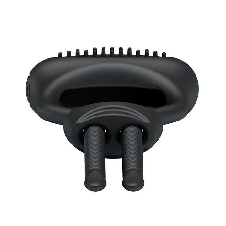 Pretty Love Vibrating Cock Ring Curitis Black - BI-210138 - Teknashop Ltd