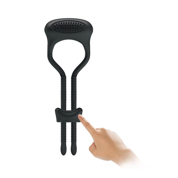 Pretty Love Vibrating Cock Ring Curitis Black - BI-210138 - Teknashop Ltd